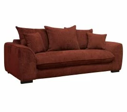 Meilleur prix 🤩 TIME Canapé 3 places convertible SAGA tissu sally bordeaux 9 🧨 -Promos TIME Magasin 3544740026311 Q