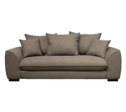 Grosses soldes 😀 TIME Canapé 3 places SAGA tissu polaris taupe 05 ✔️