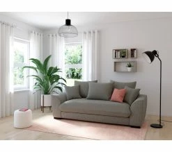 Nouveau 👍 TIME Canapé 3 places SAGA tissu polaris graphite 20 🌟