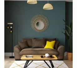 Sortie ✔️ TIME Canapé 3 places SAGA tissu trinity cacao 6 🔥