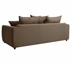 Sortie ✔️ TIME Canapé 3 places SAGA tissu trinity cacao 6 🔥 -Promos TIME Magasin 3544740026380 R