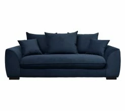 Bon marché 😀 TIME Canapé 3 places SAGA tissu trinity blue 30 ⭐
