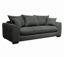 Meilleure vente 🎁 TIME Canapé 3 places SAGA tissu regain anthracite 67 😍 -Promos TIME Magasin 3544740026489 Q