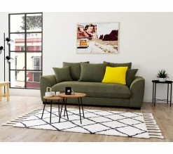 Nouveau 👍 TIME Canapé 3 places SAGA tissu regain hunter 156 🔔