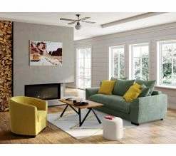 Coupon 🛒 TIME Canapé 3 places SAGA tissu sally amande 21 🧨