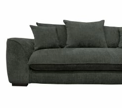 Remise ❤️ TIME Canapé 3 places SAGA tissu sally anthracite 205 🛒 -Promos TIME Magasin 3544740026564 A