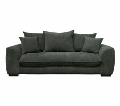 Remise ❤️ TIME Canapé 3 places SAGA tissu sally anthracite 205 🛒 -Promos TIME Magasin 3544740026564 F