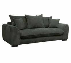 Remise ❤️ TIME Canapé 3 places SAGA tissu sally anthracite 205 🛒 -Promos TIME Magasin 3544740026564 Q