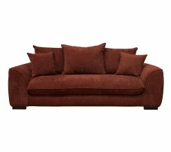 Top 10 🔔 TIME Canapé 3 places SAGA tissu sally bordeaux 9 😀 -Promos TIME Magasin 3544740026588 F