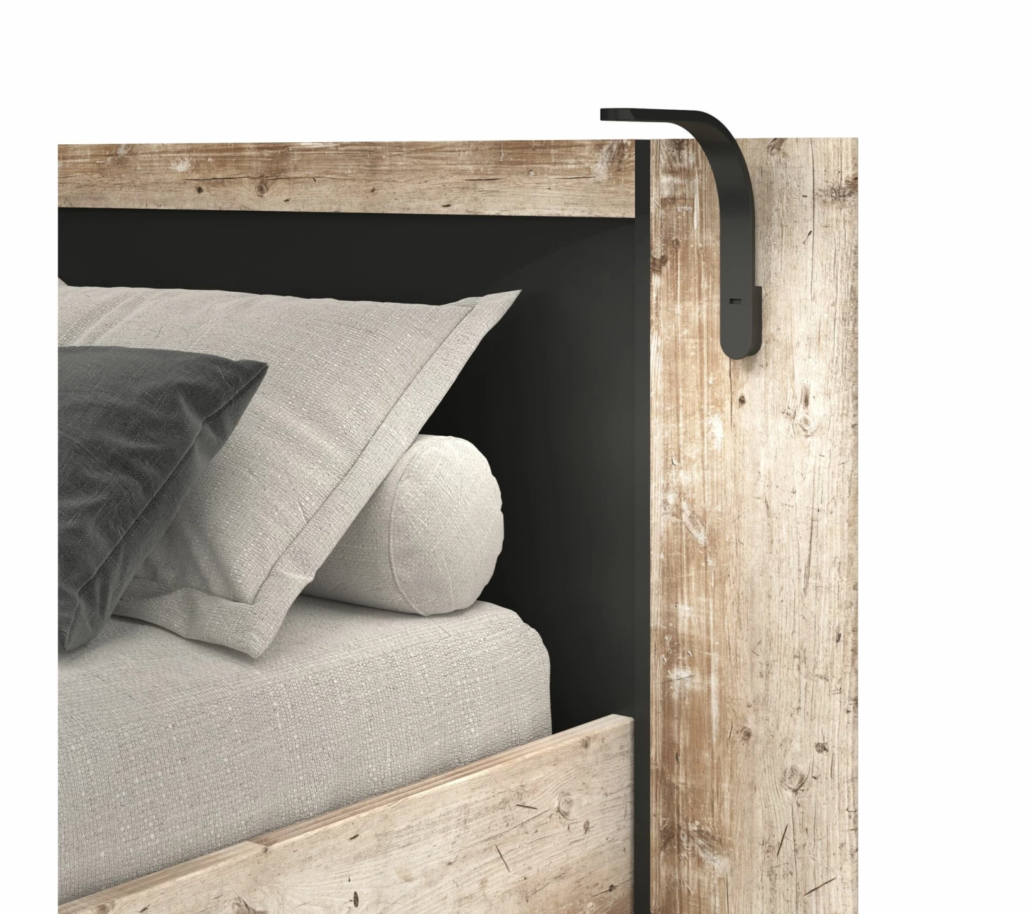 Coupon ❤️ TIME Lit 160x200 cm DISTRICT imitation chêne et noir 🎁 7 Coupon ❤️ TIME Lit 160x200 cm DISTRICT imitation chêne et noir 🎁 – Image 5