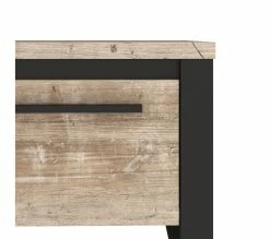 Meilleur prix 👏 TIME Chevet 1 tiroir DISTRICT imitation chêne et noir 🌟 -Promos TIME Magasin 3605095773210 A