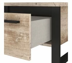 Meilleur prix 👏 TIME Chevet 1 tiroir DISTRICT imitation chêne et noir 🌟 -Promos TIME Magasin 3605095773210 D