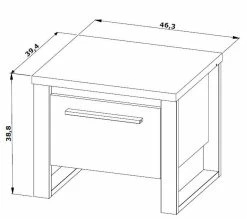 Meilleur prix 👏 TIME Chevet 1 tiroir DISTRICT imitation chêne et noir 🌟 -Promos TIME Magasin 3605095773210 Z1