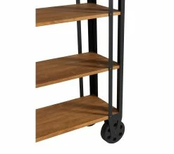 Le moins cher 🎉 TIME Bibliothèque WINSTON ciré coloris chêne et noir 🤩 -Promos TIME Magasin 3609130013309 D