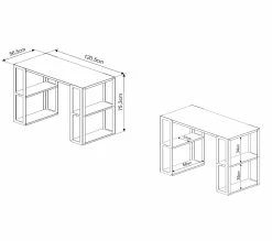 Coupon ❤️ TIME Bureau WINSTON ciré coloris chêne et noir 🧨 -Promos TIME Magasin 3609130013316 Z1
