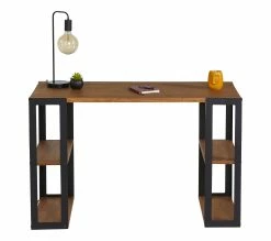 Coupon ❤️ TIME Bureau WINSTON ciré coloris chêne et noir 🧨 -Promos TIME Magasin 3609130013316 Z2