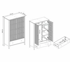 Les meilleures critiques de 🔥 TIME Armoire 2 portes battantes 1 tiroir L.115 cm EQUATORIA pin massif 💯 -Promos TIME Magasin 3609130013385 Z1