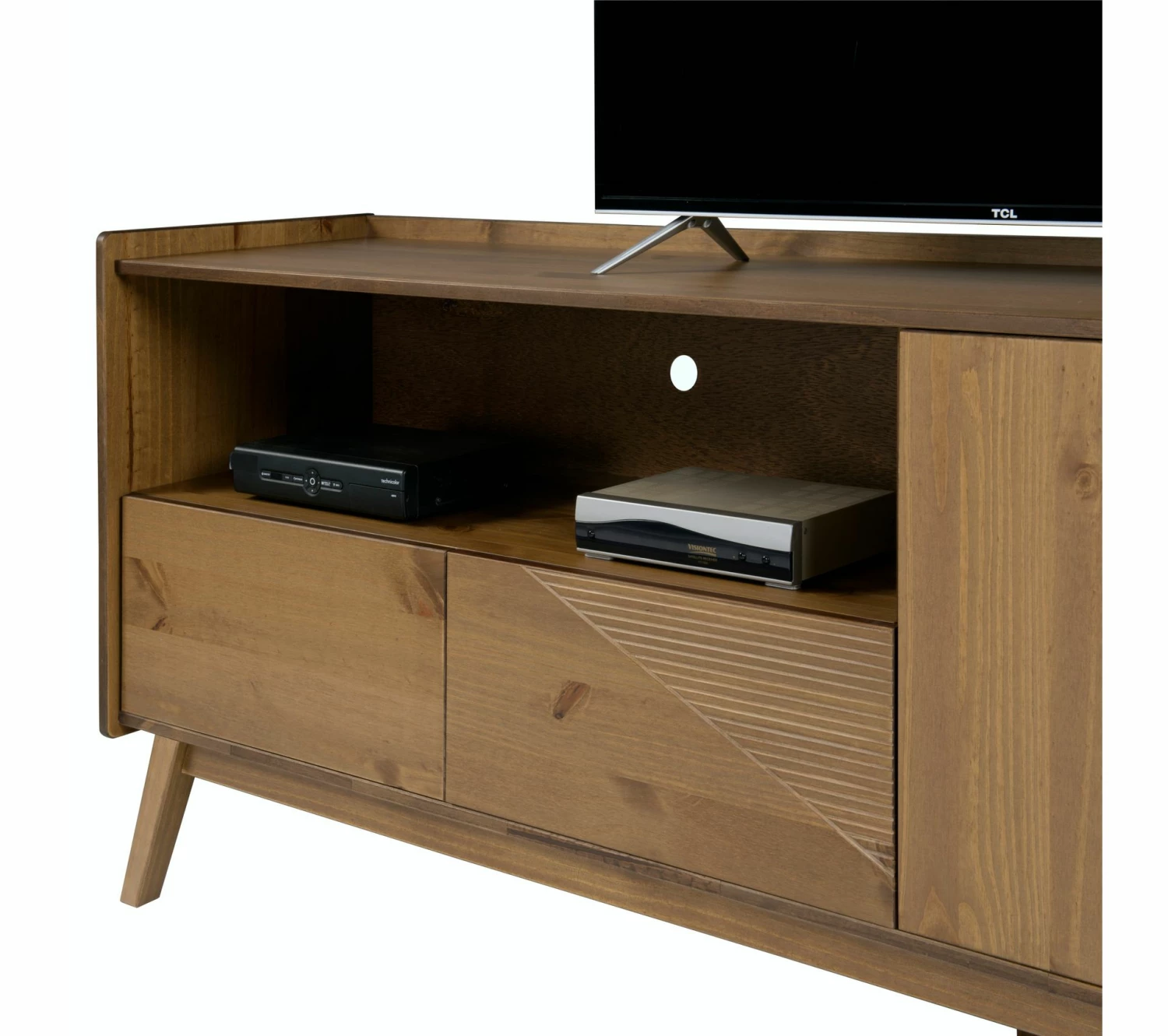 Meilleure affaire 🎉 TIME Meuble TV L.200 cm CLAUDIA pin massif foncé ⭐ 8 Meilleure affaire 🎉 TIME Meuble TV L.200 cm CLAUDIA pin massif foncé ⭐ – Image 6