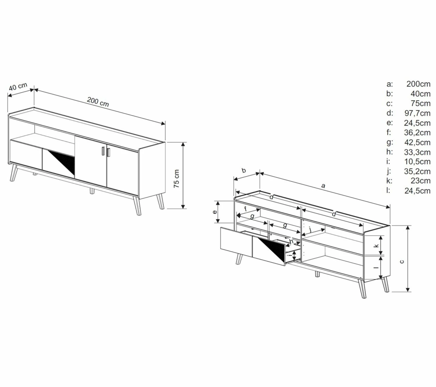 Meilleure affaire 🎉 TIME Meuble TV L.200 cm CLAUDIA pin massif foncé ⭐ 11 Meilleure affaire 🎉 TIME Meuble TV L.200 cm CLAUDIA pin massif foncé ⭐ – Image 9