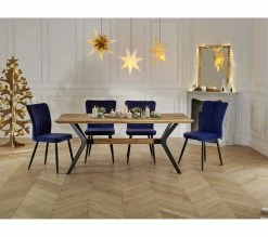 Sortie ✔️ TIME Table L.180 EMELINE chêne massif /métal noir 🌟 -Promos TIME Magasin 3877000686490 AMB4