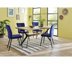 Sortie ✔️ TIME Table L.180 EMELINE chêne massif /métal noir 🌟 -Promos TIME Magasin 3877000686490 AMB9 120531