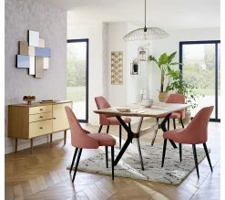 Sortie ✔️ TIME Table L.180 EMELINE chêne massif /métal noir 🌟 -Promos TIME Magasin 3877000686490 AMB9 186600