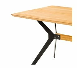 Sortie ✔️ TIME Table L.180 EMELINE chêne massif /métal noir 🌟 -Promos TIME Magasin 3877000686490 D