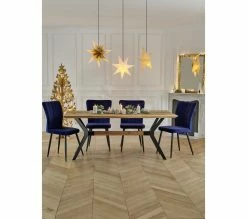 Sortie ✔️ TIME Table L.180 EMELINE chêne massif /métal noir 🌟 -Promos TIME Magasin 3877000686490 amb