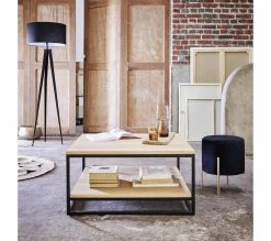 Budget 🎁 TIME Table basse carrée BROOKLYN Chêne 🤩