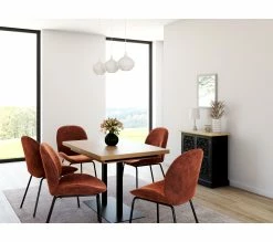 Grosses soldes ❤️ TIME Table L.120/172 1 allonge QUADRATO imitation chêne/noir 🔔