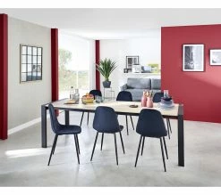 Coupon 💯 TIME Table L.160/240 + allonges CAMDEN Chêne sonoma/noir 👍 -Promos TIME Magasin 4894223191159 AMB7