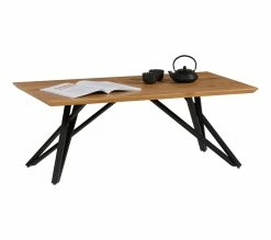 Budget 🎁 TIME Table basse industrielle ANDREA Imitation chêne/noir ❤️ -Promos TIME Magasin 4894223206921 Z3