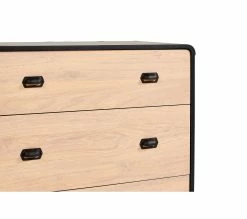 Bon marché 💯 TIME Commode 3 tiroirs Sixties noir et imitation chêne 🎉 -Promos TIME Magasin 4894223211833 D