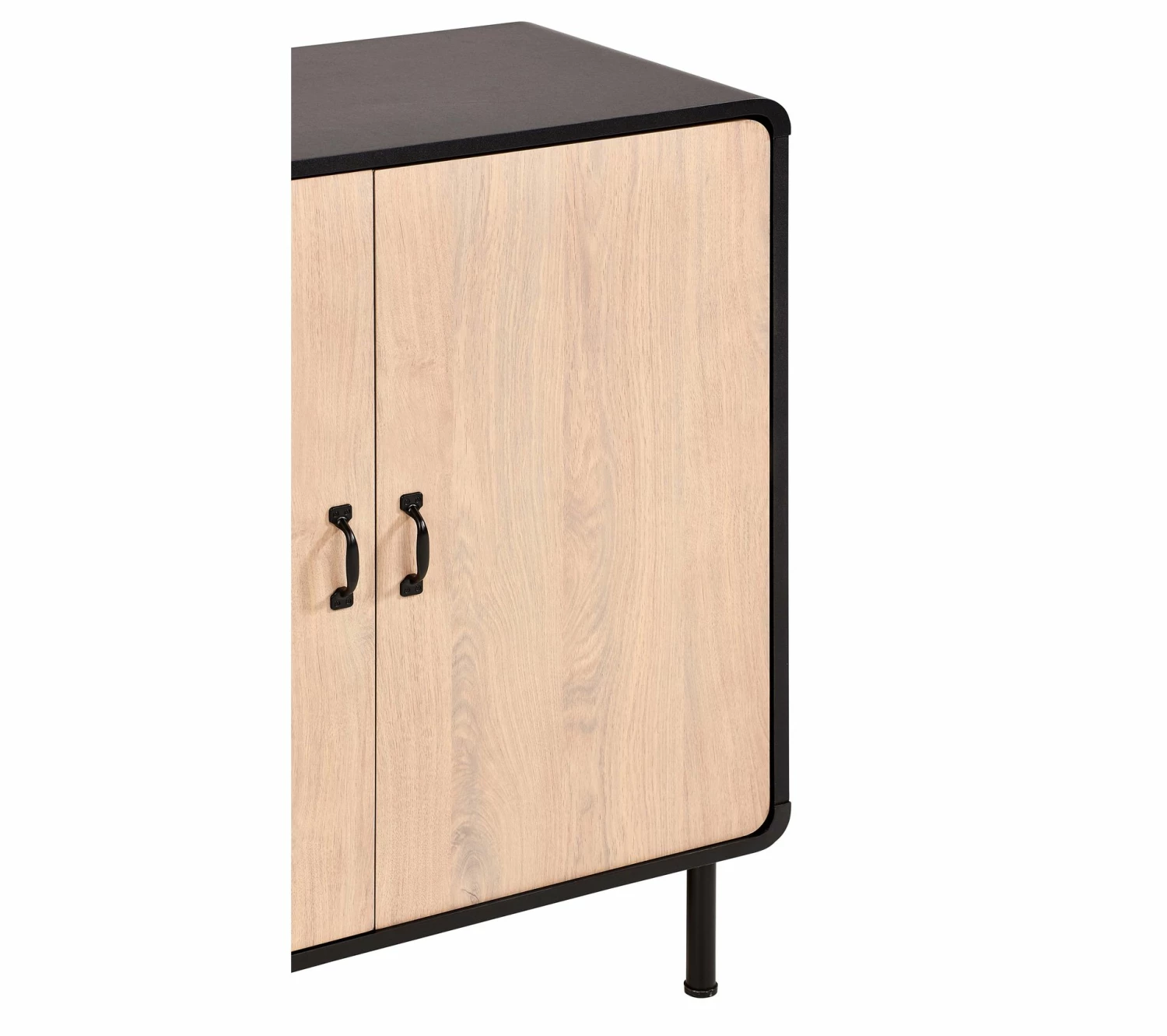 Bon marché 🥰 TIME Rangement 2 portes Sixties imitation chêne et noir 🎁 8 Bon marché 🥰 TIME Rangement 2 portes Sixties imitation chêne et noir 🎁 – Image 6