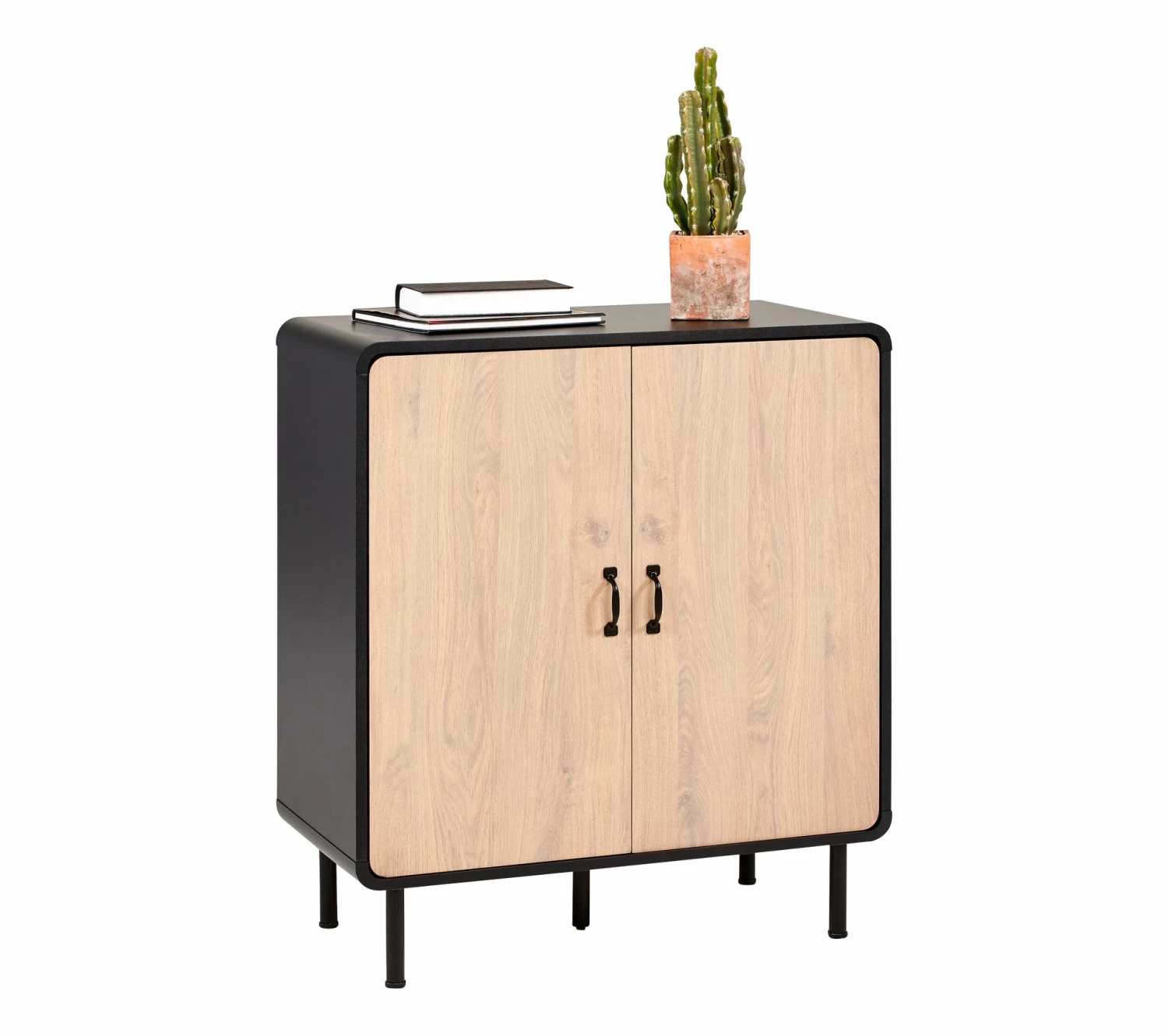 Bon marché 🥰 TIME Rangement 2 portes Sixties imitation chêne et noir 🎁 14 Bon marché 🥰 TIME Rangement 2 portes Sixties imitation chêne et noir 🎁 – Image 12