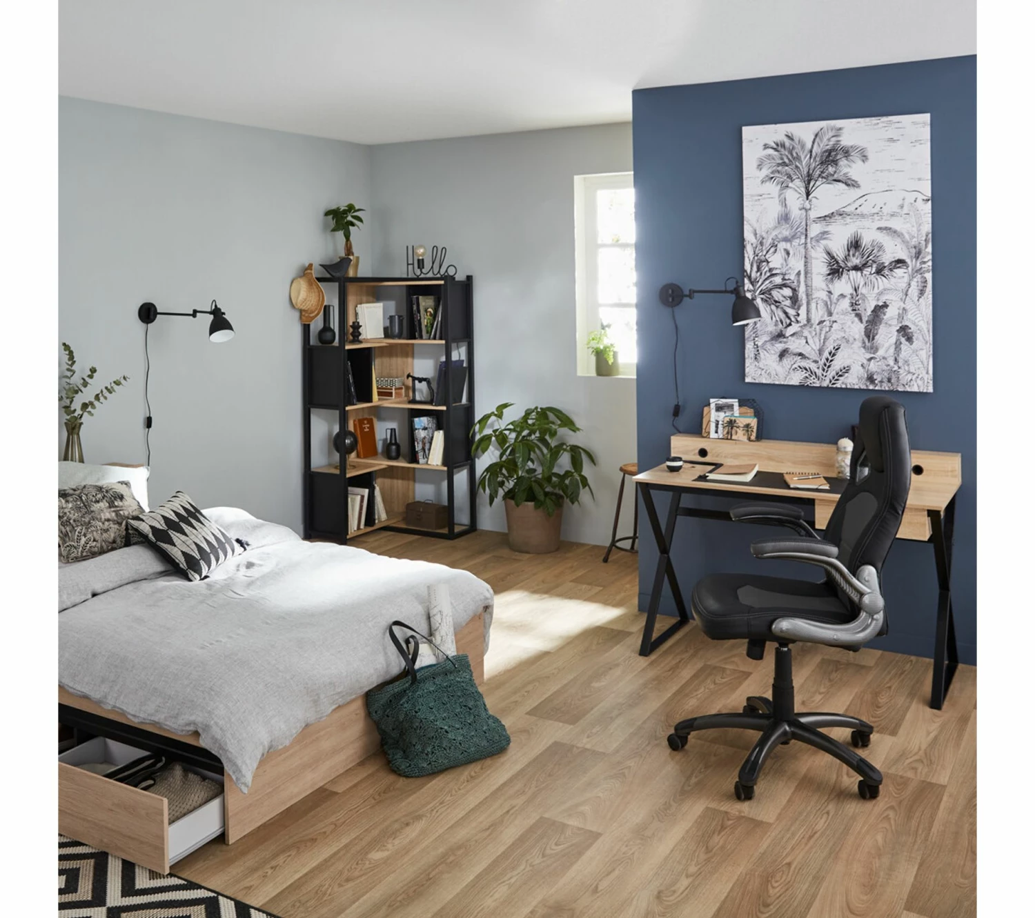 Remise 🔥 TIME Séparation dangle extensible SLIDE Imitation chêne et noir 🔥 17 Remise 🔥 TIME Séparation dangle extensible SLIDE Imitation chêne et noir 🔥 – Image 15