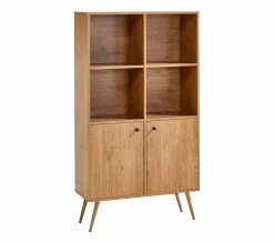 Meilleure vente 🎉 TIME Bibliothèque 2 portes COLUMBUS Imitation chêne 🔔 -Promos TIME Magasin 4894223220309 Q