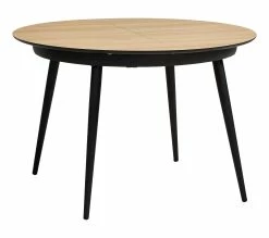 Sortie 🔥 TIME Table ronde D.118/148 CELINE imitation chêne/ noir ⭐ -Promos TIME Magasin 4894223221450 Q