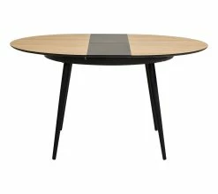 Sortie 🔥 TIME Table ronde D.118/148 CELINE imitation chêne/ noir ⭐ -Promos TIME Magasin 4894223221450 Z2