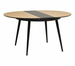 Sortie 🔥 TIME Table ronde D.118/148 CELINE imitation chêne/ noir ⭐ -Promos TIME Magasin 4894223221450 Z3