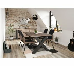 Sortie 🎉 TIME Chaise ESTHER Bi-color noir nuit/marron ❤️