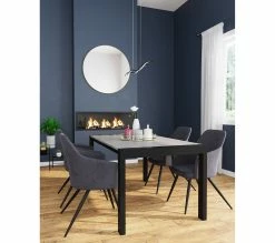 Tout neuf 🔥 TIME Table L.160/240 + allonges CAMDEN imitation béton/ noir 🧨