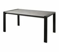 Tout neuf 🔥 TIME Table L.160/240 + allonges CAMDEN imitation béton/ noir 🧨 -Promos TIME Magasin 4894223222846 P