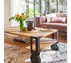 Top 10 😉 TIME Table basse industriel WINSTON Noir / imitation chêne ✨