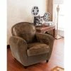 Budget 👏 TIME Fauteuil Vintage CLUB tissu microfibre marron 🔔 -Promos TIME Magasin 4894223228114 AMB1