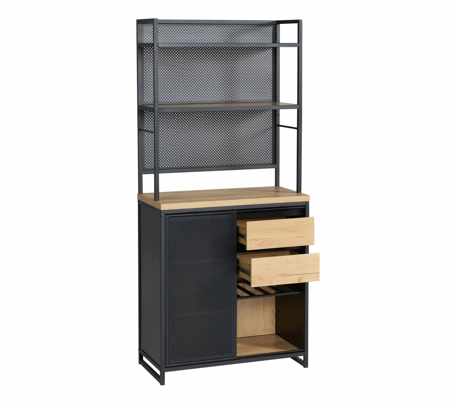 Grosses soldes ⌛ TIME Buffet haut 180 cm BOSTON noir chêne 🌟 4 Grosses soldes ⌛ TIME Buffet haut 180 cm BOSTON noir chêne 🌟 – Image 4