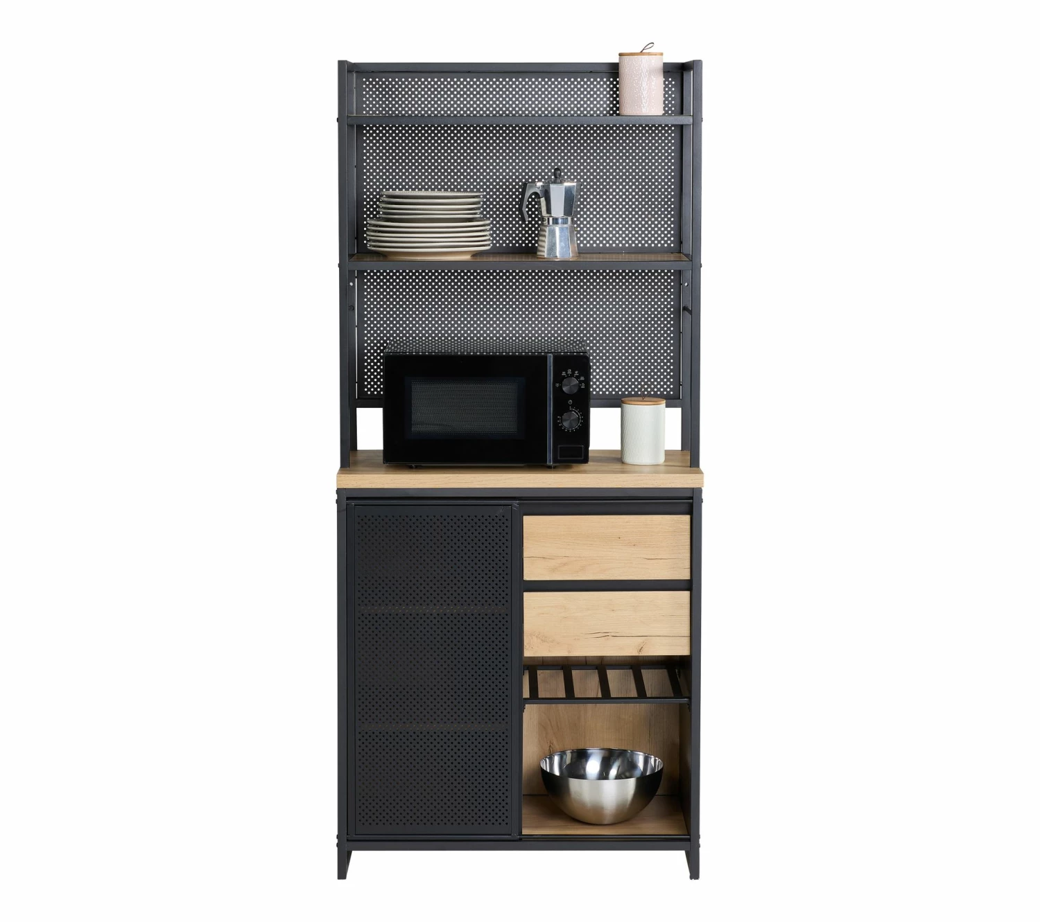 Grosses soldes ⌛ TIME Buffet haut 180 cm BOSTON noir chêne 🌟 7 Grosses soldes ⌛ TIME Buffet haut 180 cm BOSTON noir chêne 🌟 – Image 7