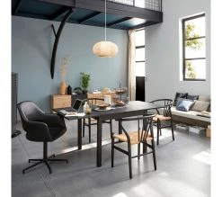 Bon marché 👏 TIME Fauteuil KURO polyuréthane noir 💯