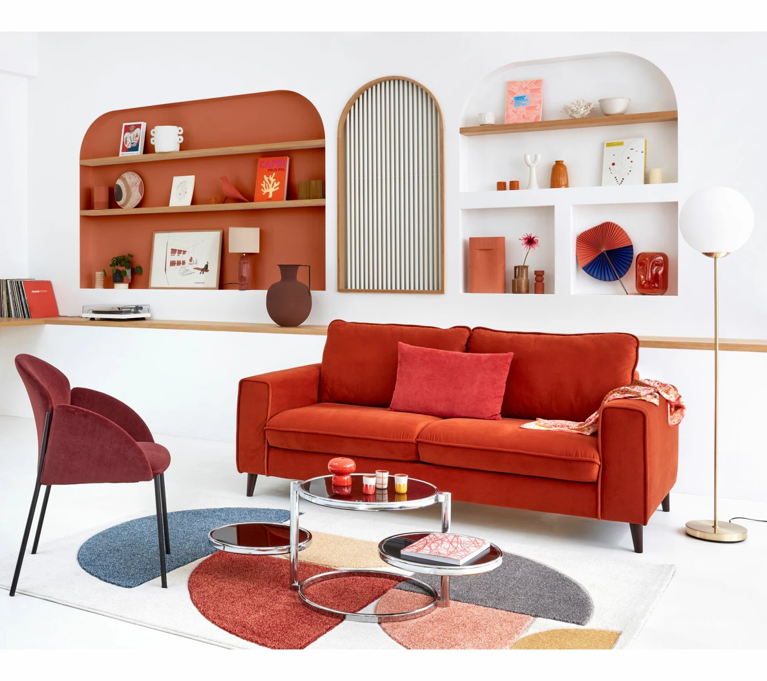 Vente flash 😉 TIME Chaise velours MARTHE pourpre ⭐ 3 Vente flash 😉 TIME Chaise velours MARTHE pourpre ⭐