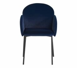 Offres 😀 TIME Chaise velours MARTHE bleu 🌟